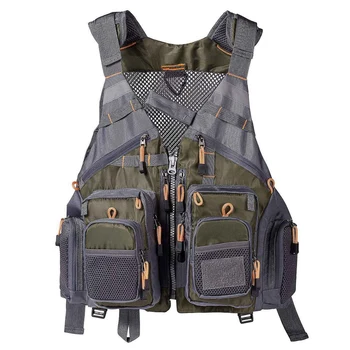 

Fly Fishing Mesh Vest Jacket Life Vest Adjustable Strap for Men and Women for Fly Bass Fishing and Outdoor Activities-ABLD