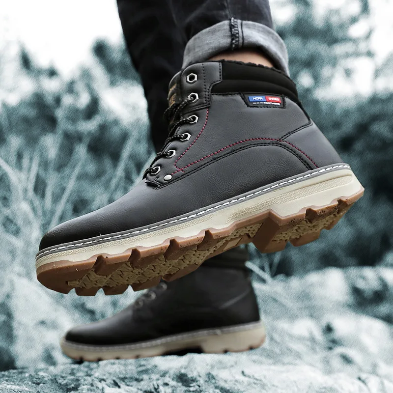 

Snow Boots Men's 2019 Autumn And Winter New Style Anti-slip Wear-Resistant High Cotton-padded Shoes Brushed And Thick Men Cotton