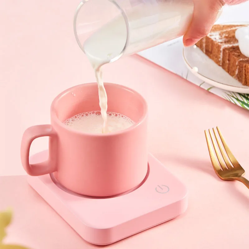 New Smart Thermostatic Coaster Cup Heater for Coffee Milk Tea Cocoa Water Juice Office Home Mug Constant Temperature Warmer Pad