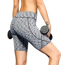 Новые удобные уличные домашние шорты для йоги с боковыми карманами животик контроль тренировки Леггинсы для йоги и бега