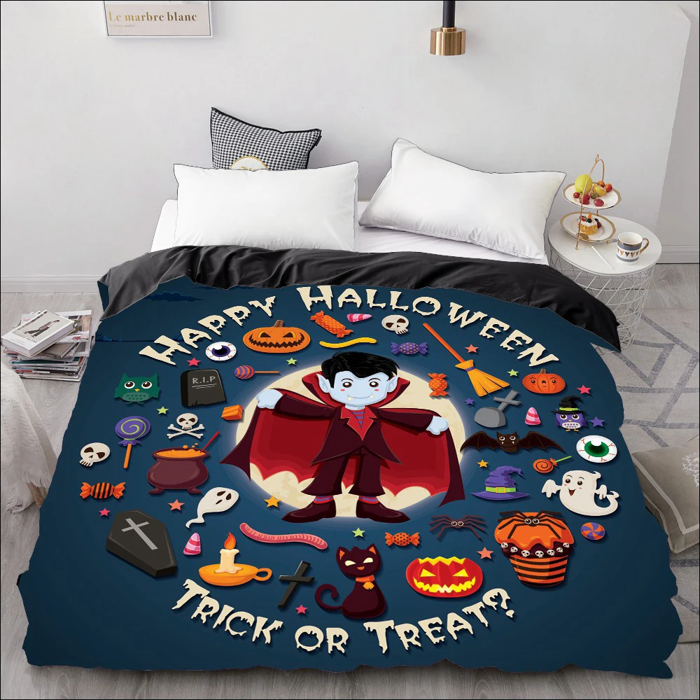 3D пододеяльник 200*200/queen/King/Double/Custom, покрывало/одеяло, постельные принадлежности для детей/малышей/детей 220x240, демон для Хэллоуина - Цвет: HW 910