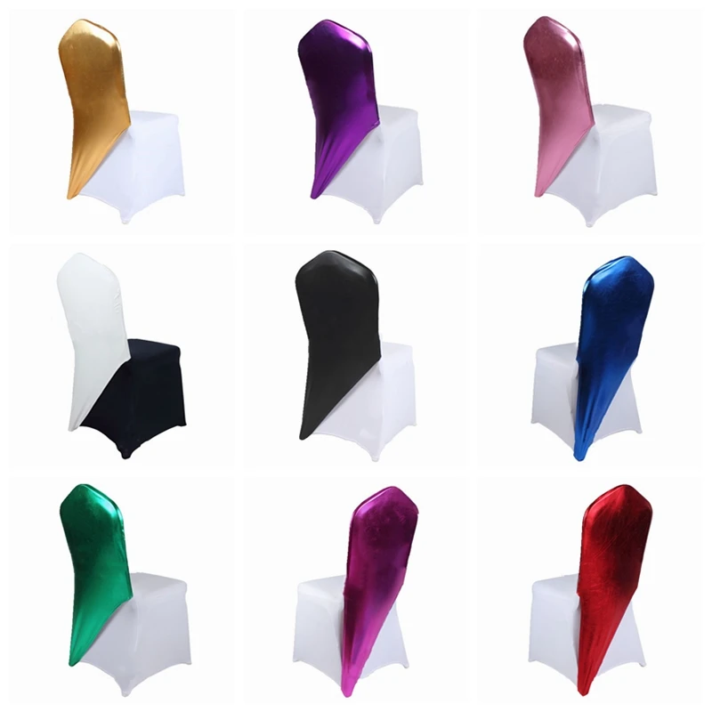 Красивый металлический чехол на стул из спандекса с бронзовым покрытием лайкра