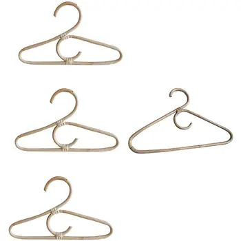 

1x Rattan Clothes Hanger Style,Garments Organizer,Rack Adult Hanger & 3Pcs Rattan Clothes Hanger Style Kids Rack