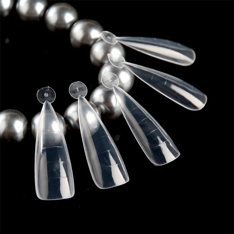 

120pcs/box Almond Design Nail Art Tips Oval Stiletto Full Cover False Nail Tips Acrylic Nail Art Salon Manicure Fake Nails