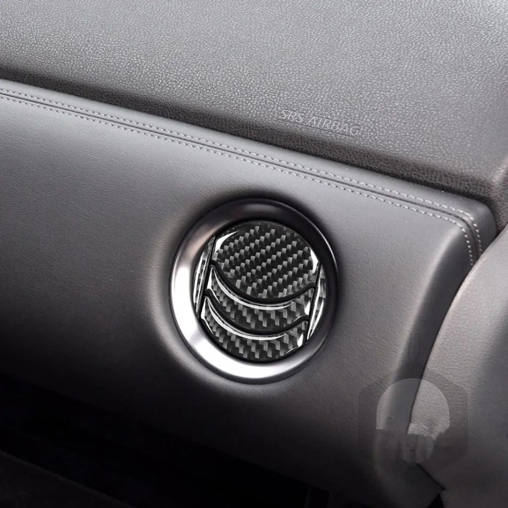 

Genuine Carbon Fiber For Nissan GTR R35 2008-2020 Car Dashboard Side Air Outlet Ring Cover Trim Car Styling