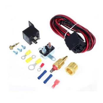 

5 pins Relay Kit 200-185 Degree Engine Cooling Fan Thermostat Temp Switch Sensor Interior Parts