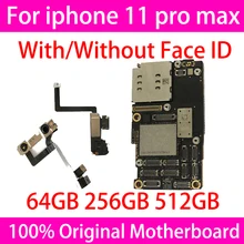 

100% Original Mainboard For iPhone 11 PRO MAX Motherboard iphone11 WITH FACE ID Support Update Unlocked Logic Board Clean iCloud