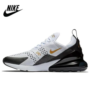 

NIKE AIR MAX 270 White Gold Men Running Shoes Original Air Max 270 Running Shoes Gym Sports Men Sneakers