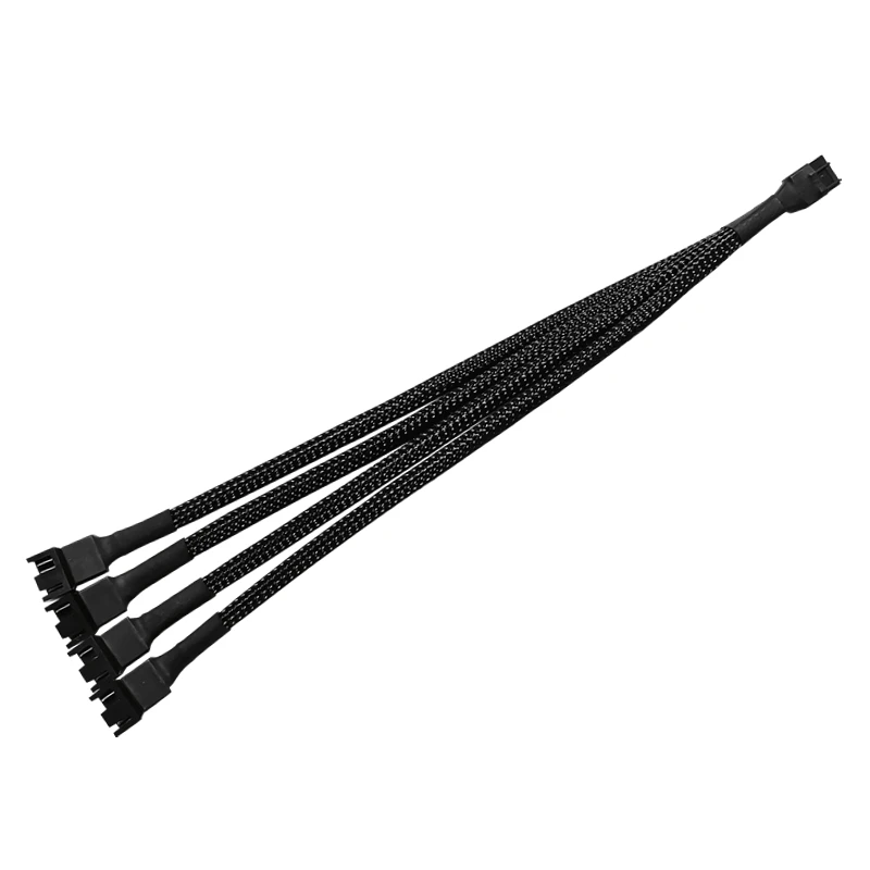 Pwm Fan Splitter 4pin Cabo Adaptador a Computador Cpu Cooler Fan Splitter pc Chassis Extensão do Ventilador Cabo de Alimentação - Imagem 4