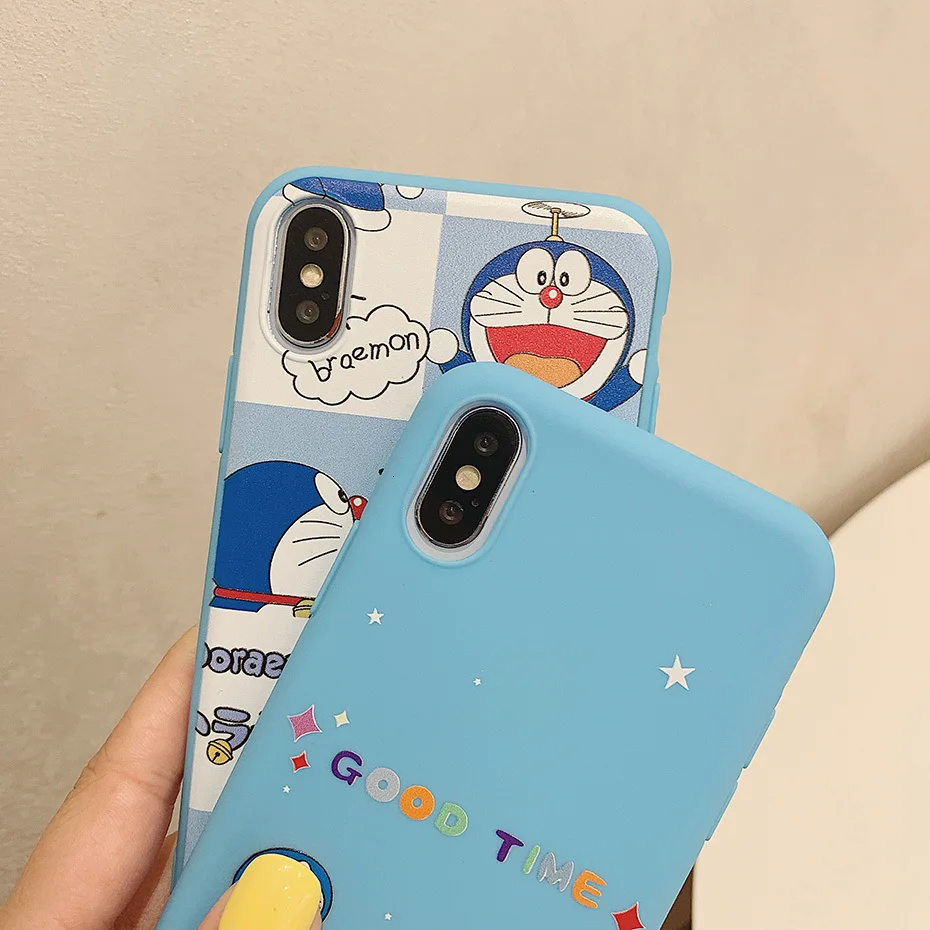 Милый чехол Doraemon для iPhone 11 Pro Max XR XS Max X мультяшный силиконовый чехол для телефона iPhone 8 7 6S 6 Plus 5 5S SE TPU чехол