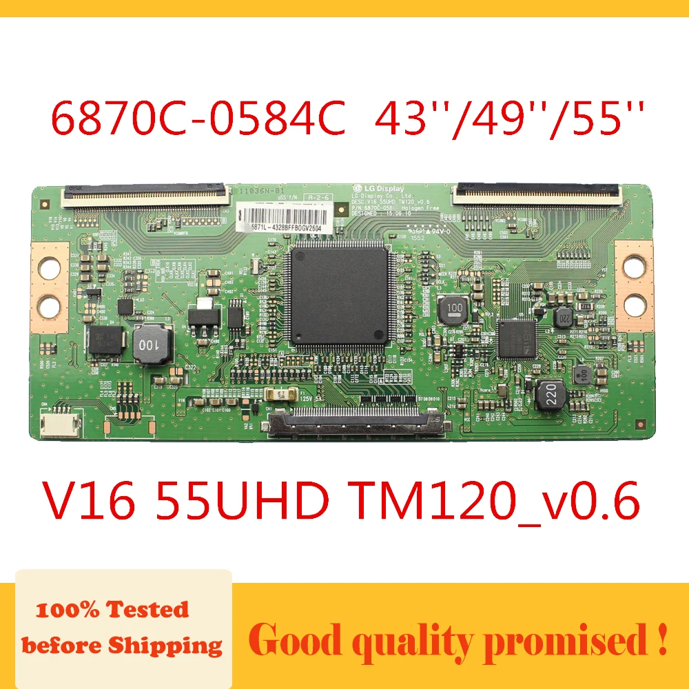 6870C 0584C Tcon плата 43 '཭'' 55 ''Размер ТВ V16 55UHD TM120 доска.... И т. Д. Оригинальная