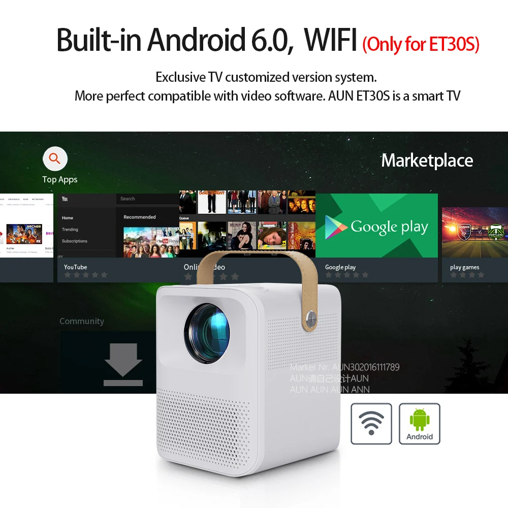 HD Projector ET30 Optional Android 