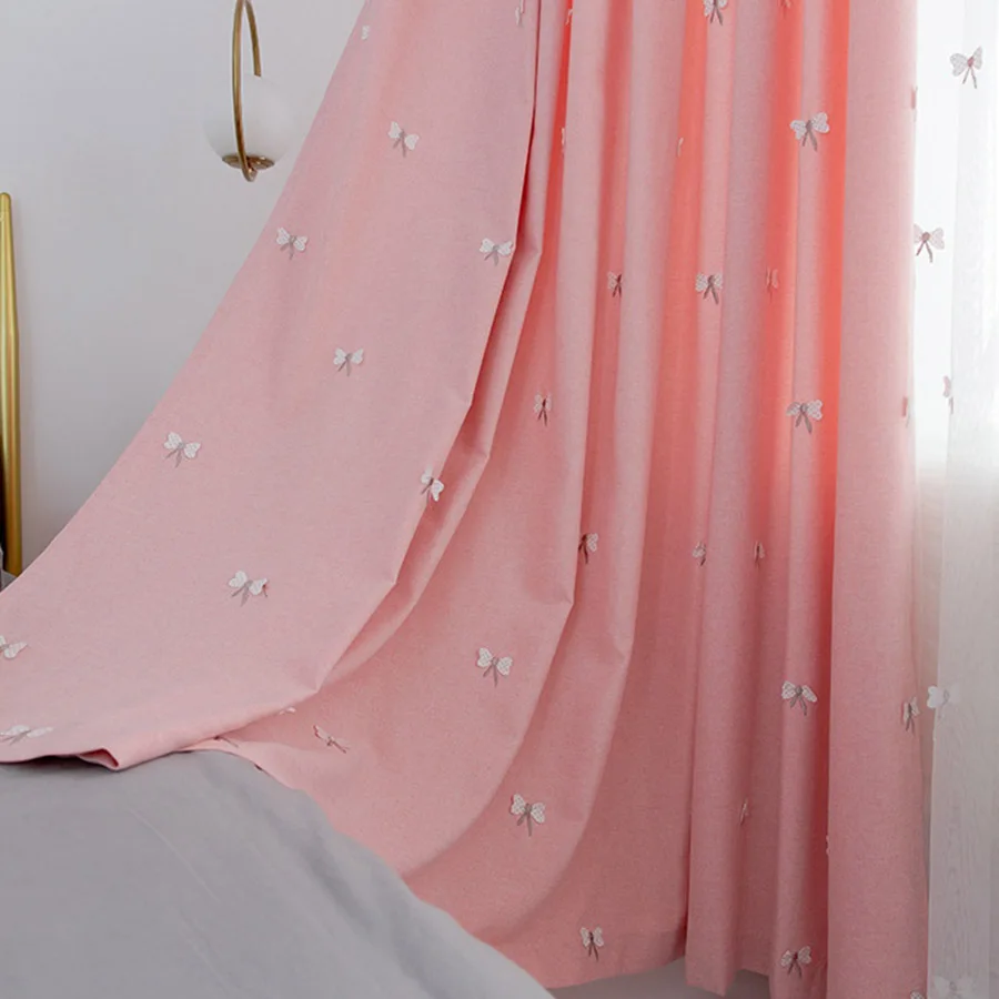 Korean-modern-butterfly-embroidery-curtain-Cute-Princess-Girl-heart-children-s-bedroom-balcony-customized-processing-S074 (2)