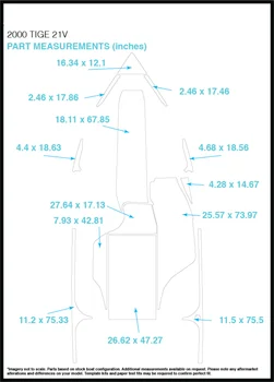 

2000 Tige 21V Cockpit Pad Boat EVA Teak Decking 1/4" 6mm