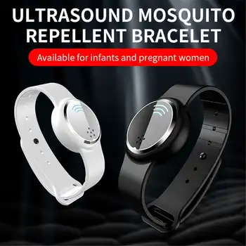 

Portable Ultrasonic Mosquito Repellent Bracelet Waterproof USB Rechargeable Watch Camping Children Anti-mosquito Bracelet 2020