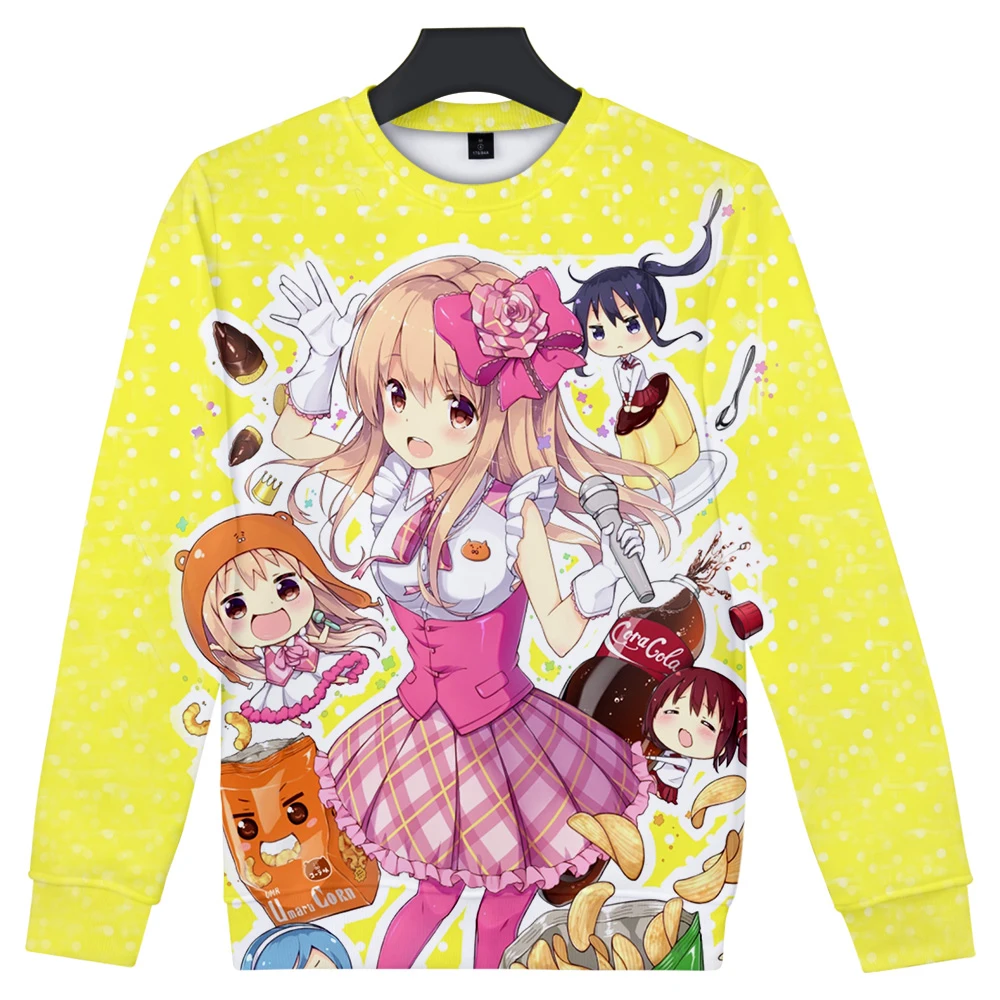Himouto! Уличная Толстовка Umaru-chan с круглым вырезом и длинными рукавами, хлопковая Толстовка Harajuku, Весенняя Толстовка для женщин