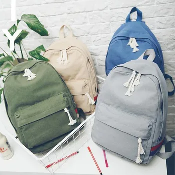 

Wholesale New Canvas Backpack Men's and Women's Leisure Travel Joker Backpack Bag Spot Wholesale College Students