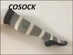 COSOCK низкая цена 100% мериносовая шерсть эластичный Топ мужские полосатые жаккардовые термальные Лыжные носки спортивные для катания на