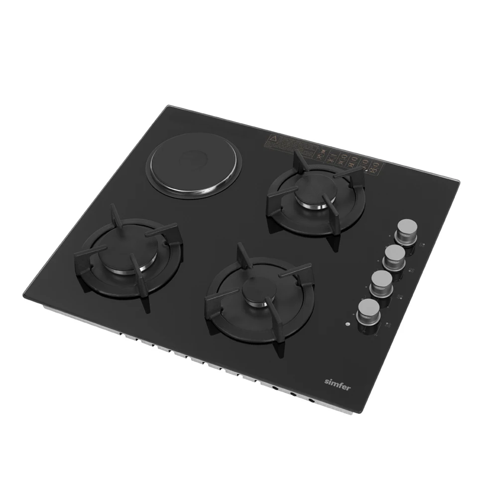Комбинированная варочная панель Simfer H60K32B511 эмалированные решетки электрическая