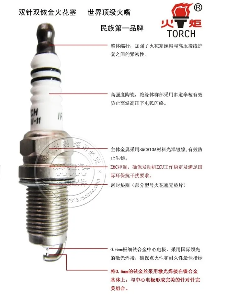 Для двойной иридиевой свечи зажигания K6RTII-11