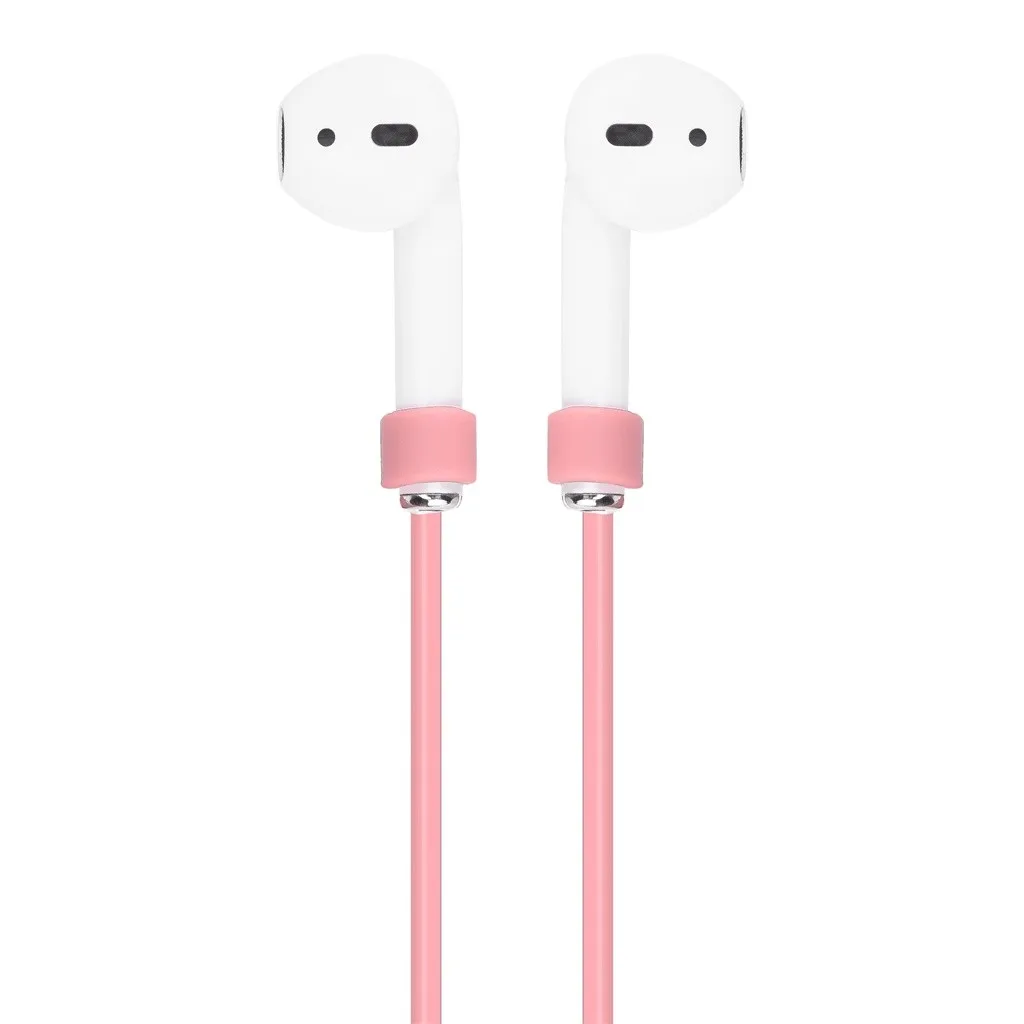 VOBERRY, портативный аксессуар для гарнитуры, набор для Airpods 2& 1, чехол для зарядки, силиконовый защитный чехол и брелок с помпоном, ремешок 829#2