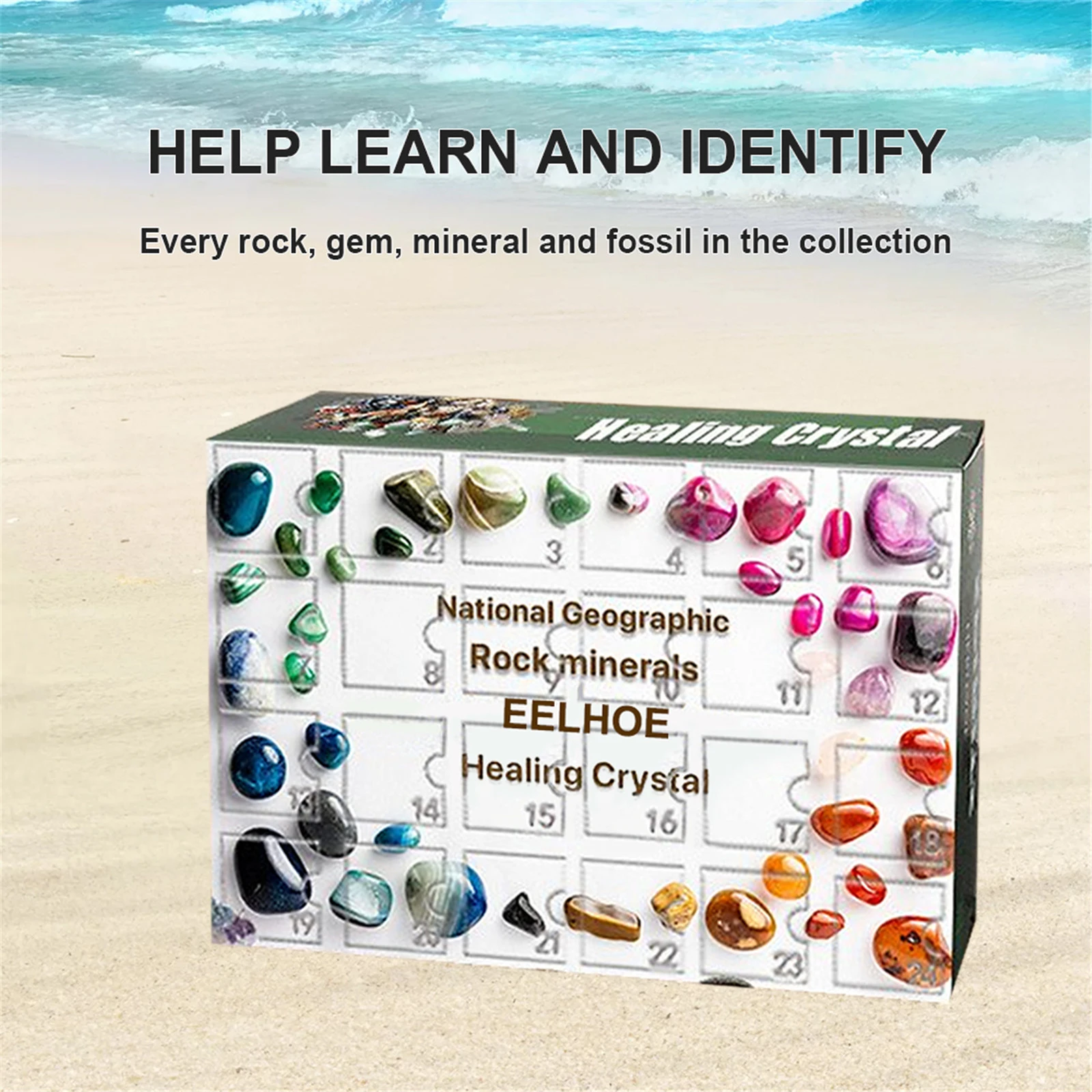 24Pcs Christmas Advent Calendar Crystal Healing Stones Beautiful Minerals And Fossil Sprciens Advent Calendar Christmas 2022 Advent Calendars - Aliexpress 