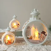 Lampe suspendue père noël bonhomme de neige, lanterne de noël, décoration d'arbre, cadeau pour enfants 