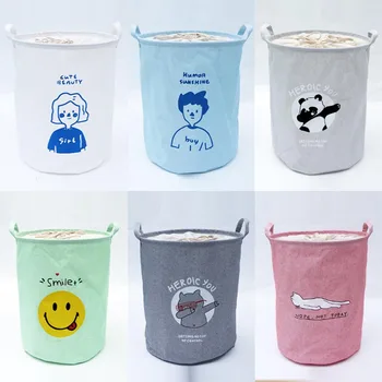 

Organizer Box Large Storage Basket with Handle Kid Toys Storage Bag Dirty Clothes Laundry Basket Home Decoration Sundries HM0154
