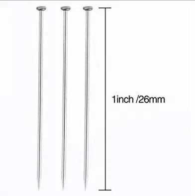 UCLEVER 200pcs Sewing Pins, 26mm Straight Pins Stainless Steel Wig Pins