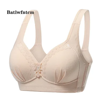 

Large-Size Thin Bra without Steel Ring Gathered Cotton Middle-aged and Elderly Vest-Style Mother Full Cup Women's Underwear
