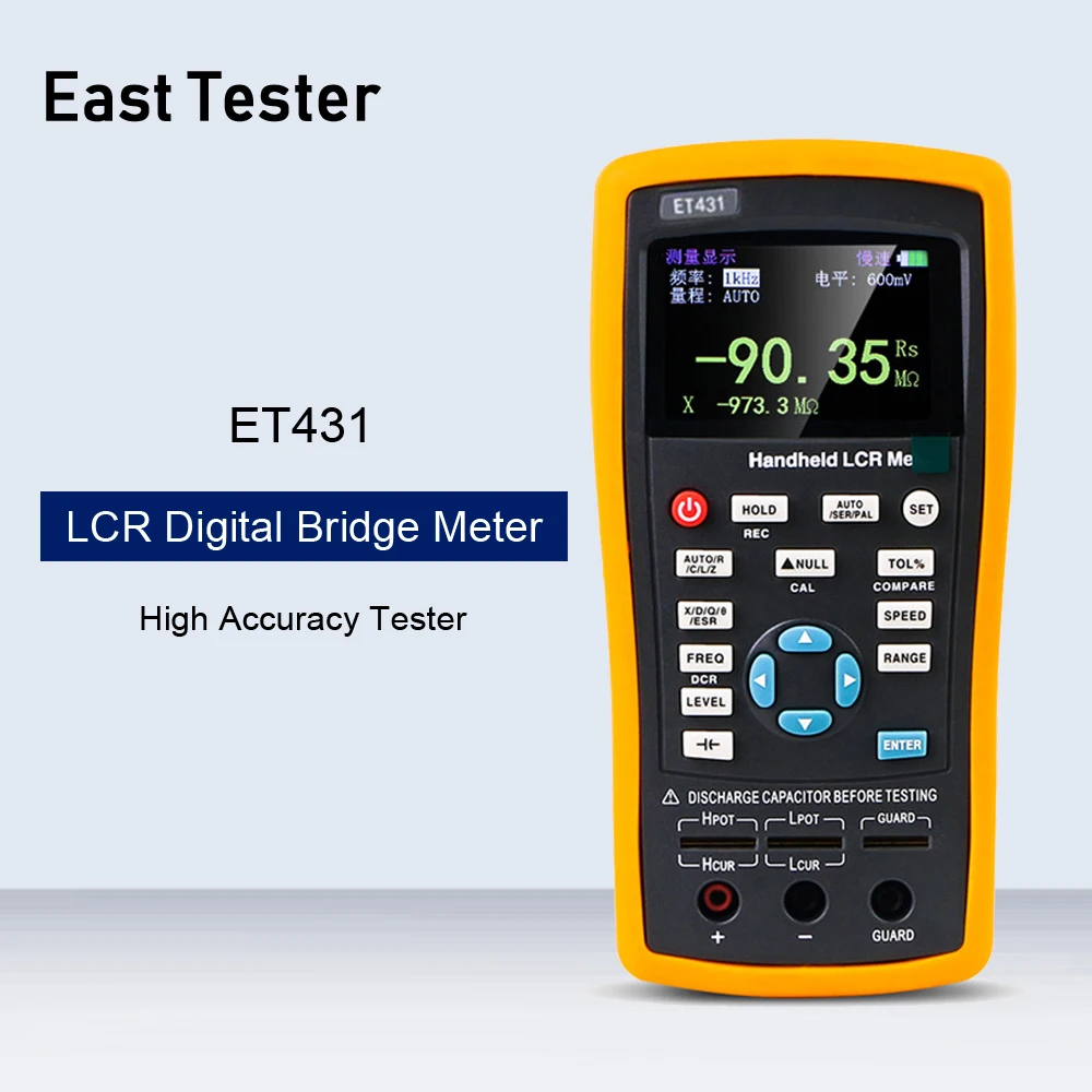 

ET431 Portable Bridge LCR Meter Handheld Digital Tester High Precision Capacitance Inductance Resistance Tester USB Interface