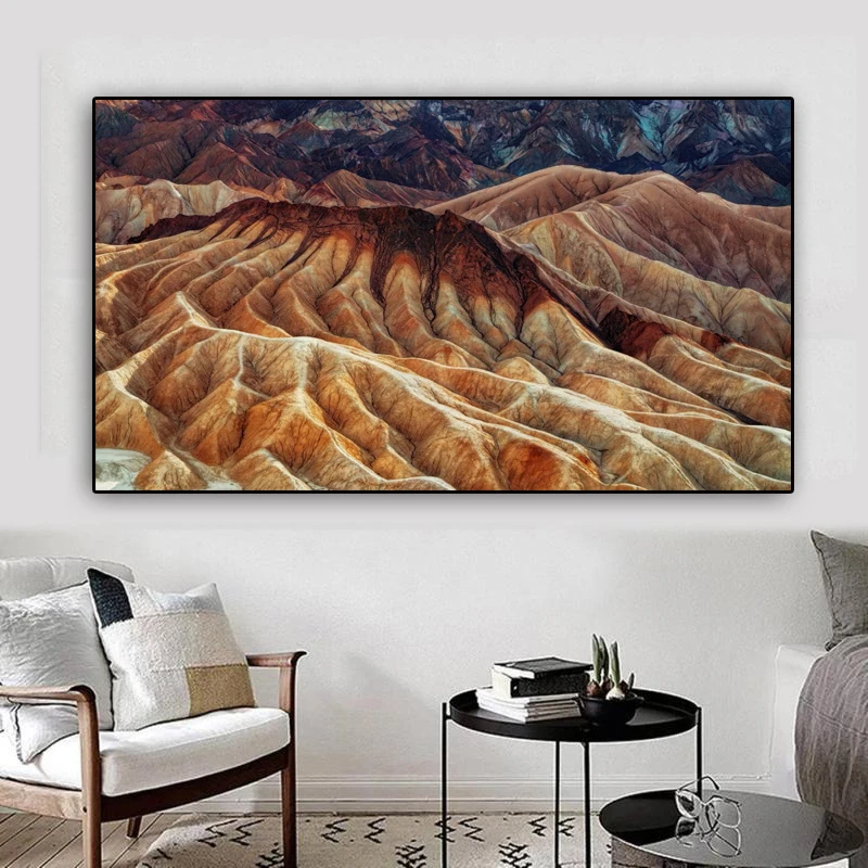 

Abstract Print Poster Desert Valley Painting Printed on Canvas Wall Pictures For Living Room cCuadros Home Decorative Painting