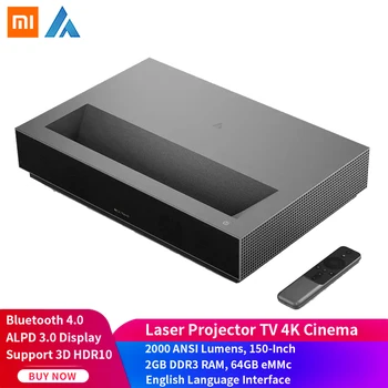 

Xiaomi Fengmi Laser Projector TV 4K Cinema Home Theatre 2000 ANSI Lumens 150 Inch 2.4G/5G WiFi 2G/64GB MIUI TV Support HDR10 DTS