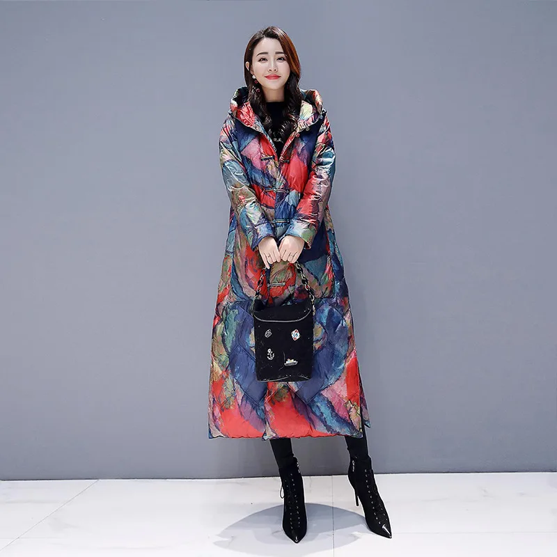

Cotton-padded Clothes Women's Mid-length 2018 Winter New Style Loose-Fit Slimming over-the-Knee down Jacket Cotton-padded Clothe