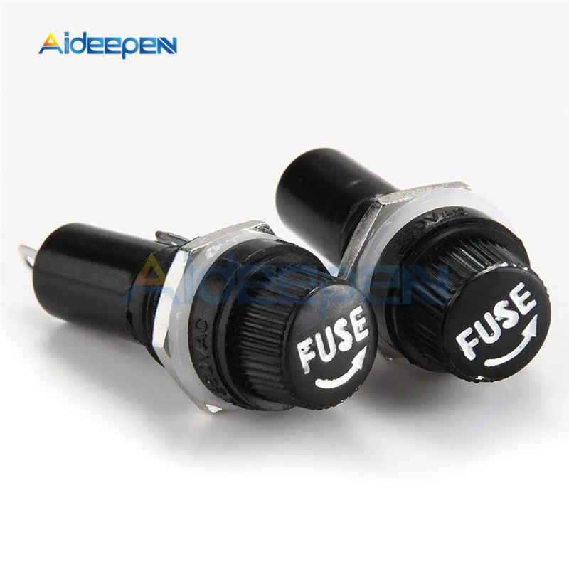 10Pcs/lot 5x20mm Fuse Holders 10A 250V AC 15A 125V AC for 5*20MM Insurance Panel fuse holder,fuse adapter holder,car fuse holder,solar pv fuse holders