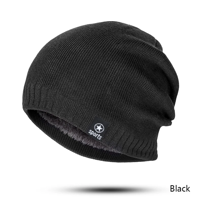 Зимняя шапка для мужчин, шапка Skullies Beanies, теплый шерстяной вязаный головной убор, уличные зимние аксессуары, толстые хлопковые шапки, шапочки