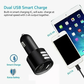 

Quick Charge Car Bluetooth FM Transmitter Radio Adapter USB Charger MP3 Player