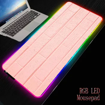 

MRGBEST Pink Wall LED RGB Large Mouse Pad Xxl Gamer Desk Mouse Mat Led Mause Pad Backlit Keyboard Mice Mats Thicken