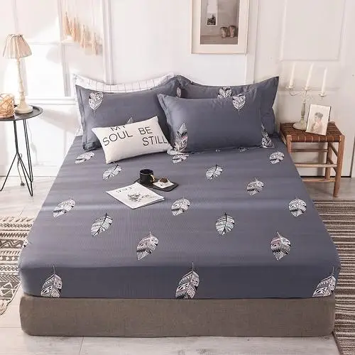 53 New Product 1pcs Cotton Printing bed mattress set with four corners and elastic band sheets - Цвет: youyayuye
