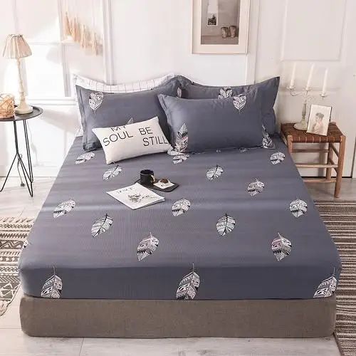 youyayuye 53 New Product 1pcs Cotton Printing bed mattress set with four corners and elastic band sheets - Цвет: youyayuye
