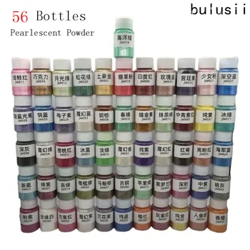 

56Bottles Cosmetic Grade Pearlescent Mica Powder Epoxy Resin Dye Pearl Pigment