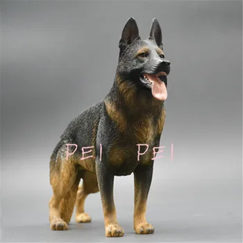 

High Quality Cute Puppy Statue Simulation Animal German Shepherd Dog Creative Home Decor Art Craft Resin Action Figure Toy
