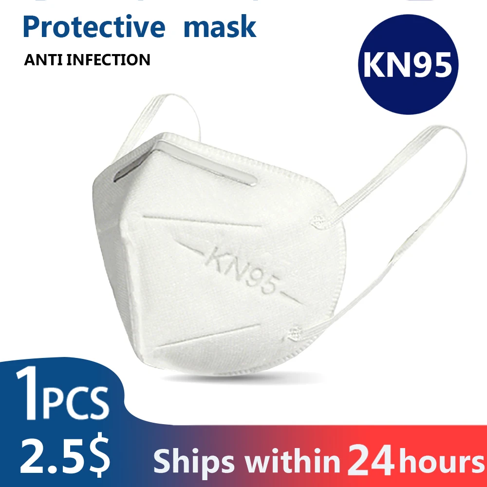

10/20/50PCS N95 Mask Non-woven Antivirus Flu Anti Infection KN95 Masks Particulate Respirator PM2.5 Same Protective as KF94 FFP2