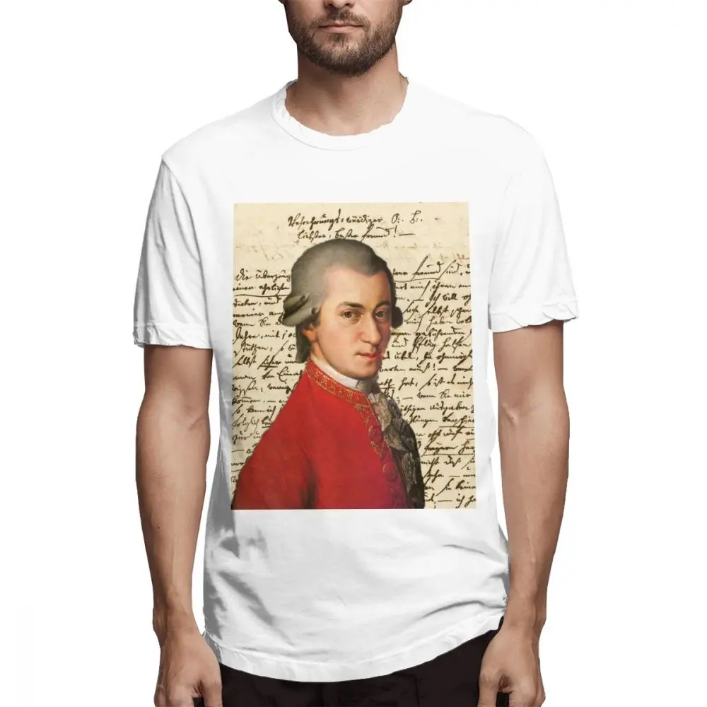 Синяя футболка Mozart Out Мужская футболка с коротким рукавом оверсайз футболка 100 хлопок принт футболка