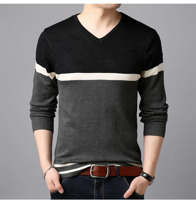 Новая мода Trui Gentle men Trui Dressed Облегающие джемперы вязанный шерстяной Восстановленный корейский стиль повседневная мужская одежда