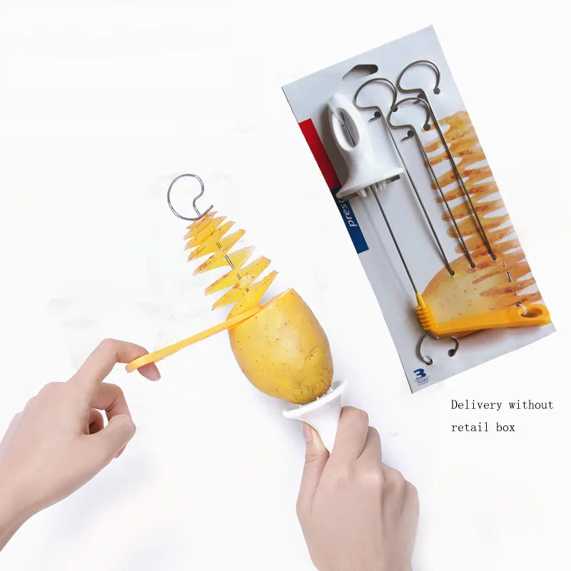 

Cooking Tools Vegetable Cutter Potato Spiral Cutter Slicer Potato Chips Potato Tower Making Twist Shredder Kitchen Gadgets