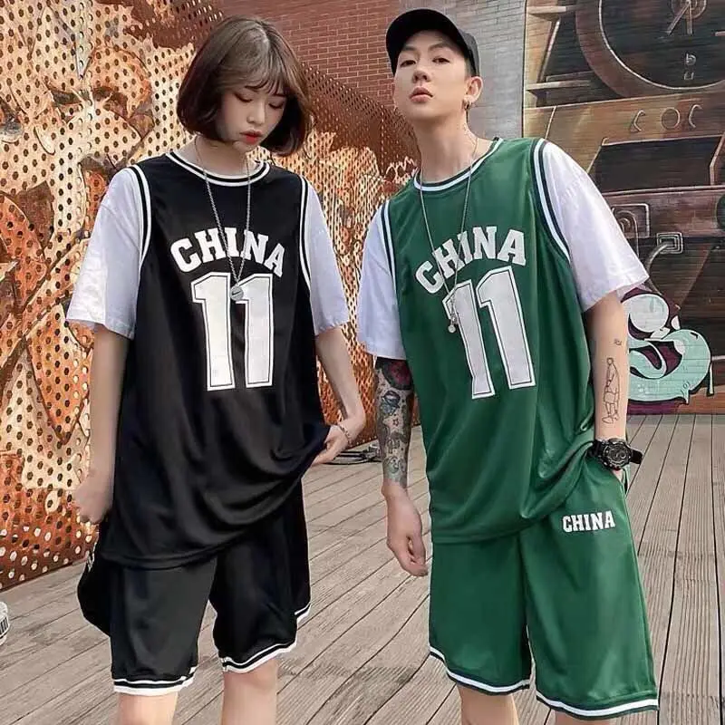 Boy Girl Men's And Women's Korean Version Of The Trend Basketball Dress  Short-sleeved T-shirt Jersey And Pants Two-piece Set - Basketball Set -  AliExpress