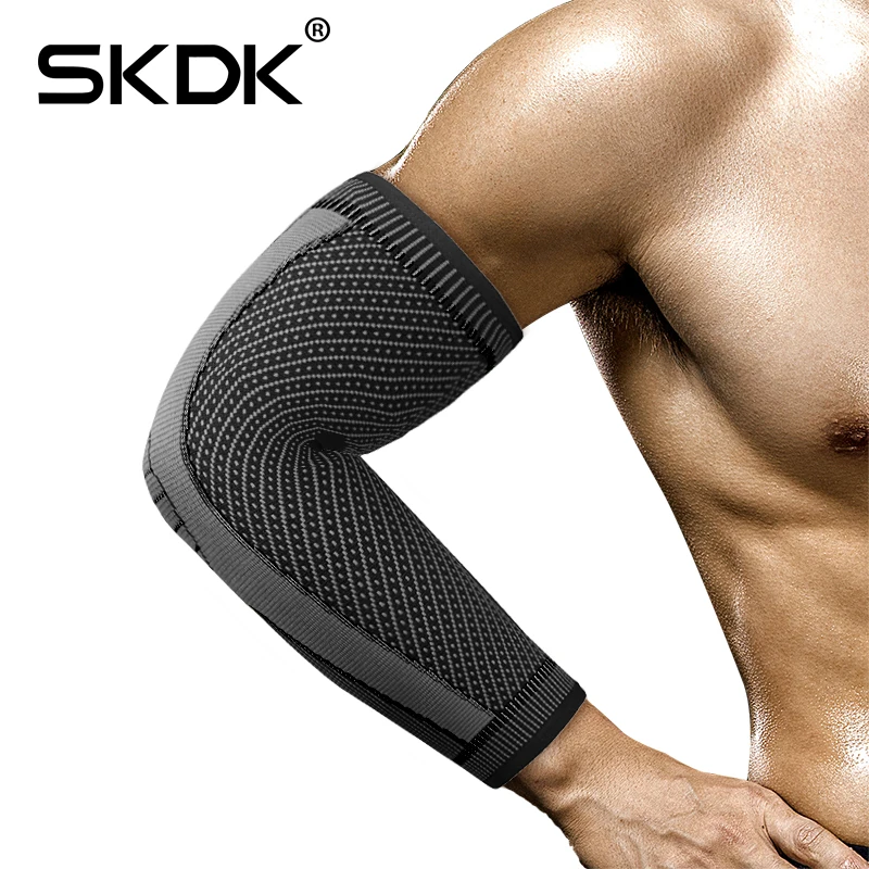 SKDK 1 PC Compression Elbow Support Pads Elastic Brace for Men Women Basketball Volleyball Fitness Protector Arm Sleeves