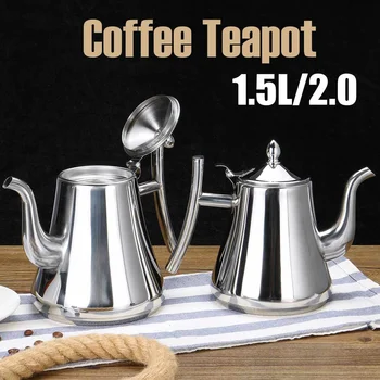 

1.5L/2L SStainless Steel Coffee Pot Mocha Espresso Latte Percolator Coffee Maker with Electric stove Filter Drink