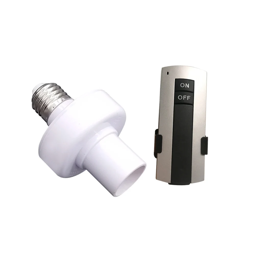 

Durable E27 Screw Wireless Remote Control Light Lamp Bulb Holder Cap Socket Switch On Off Easy Installation AC 110~240V